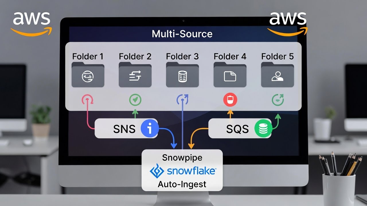 Snowflake Snowpipe Tutorial: Auto-Ingest from AWS S3 with Multiple ...