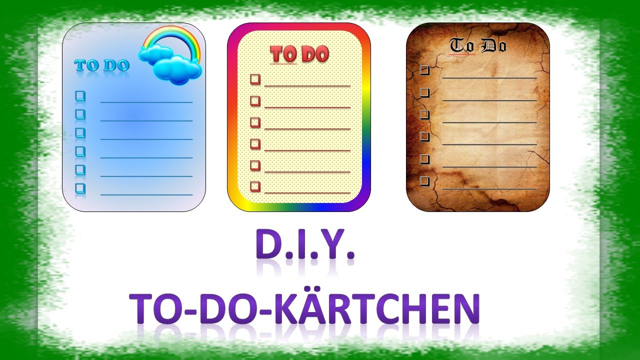[D.I.Y.] to-do-Kärtchen (Project Life Cards) in Word erstellen - YouTube