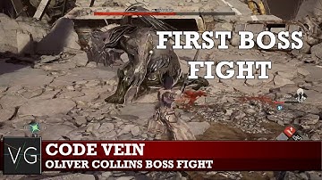 Code Vein (PS4 Pro) - Oliver Collings Full Boss Fight | First Boss