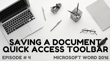 MS-Word - Quick Access Toolbar & Saving a Document (Episode # 4) in Urdu/Hindi | a4accounting