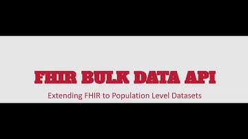 OpenEMR FHIR Lecture Series: Lecture 2 - FHIR Bulk Data in OpenEMR