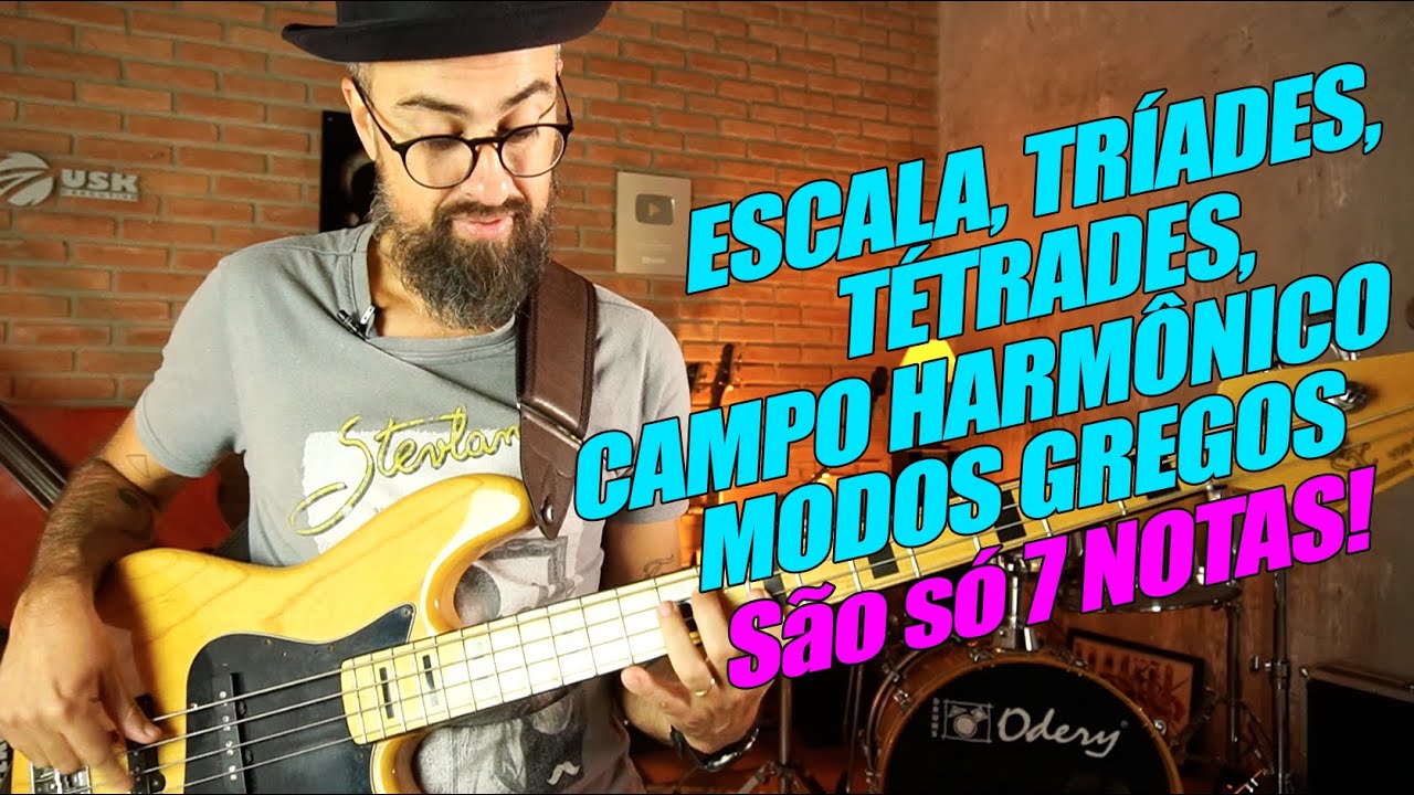 ESCALA | TRÍADES | TÉTRADES | CAMPO HARMÔNICO | MODOS GREGOS | São só 7 NOTAS! | Ep462