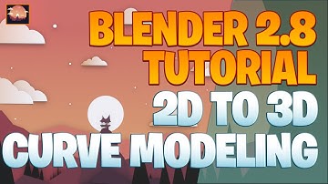 Daily 2D to 3D Modeling Part 21 - Blender 2.8 Tutorial - Scenery
