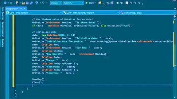 C# 6.0 Tutorial - Fundamentals - 38. DateTime Struct