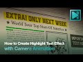 Text Highlight Effect in VSDC Free Video Editor