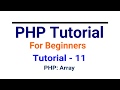 PHP tutorial in Hindi part - 11 - PHP Array