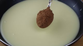 Mix cocoa powder and condensed milk for a great dessert recipe!| NO-BAKE EASY 2-INGREDIENT DESSERT!