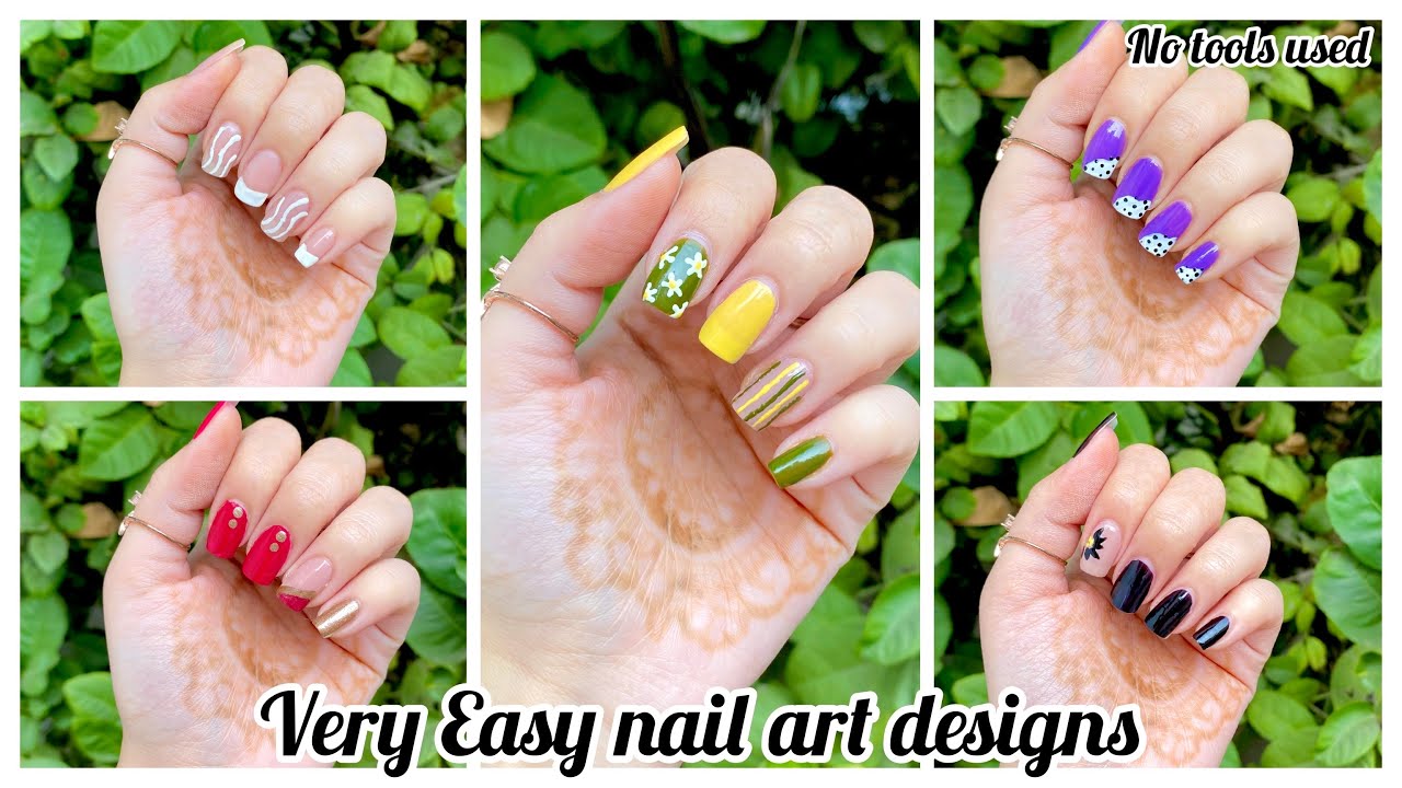 Easy no tools nail art design New nail art designs 2022 YouTube