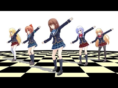 【MMD】恋するフォーチュンクッキー＠ガールフレンド（仮） 《椎名心実＆村上文緒＆櫻井明音＆クロエ･ルメール＆望月エレナ》