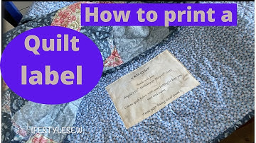 How to print a quilt label