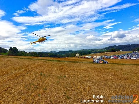 WRC Rallye Deutschland 2016 - Amazing Helicopter Pilot at Powerstage