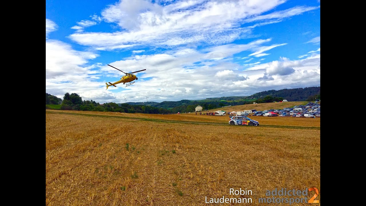 WRC Rallye Deutschland 2016 - Amazing Helicopter Pilot at Powerstage