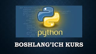 9. Python Boshlang'ich - Lug'atlar (Dictionaries)