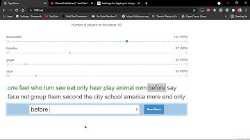 Multiplayer Typing Test on 10fastfingers