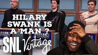 Celebrity Jeopardy Hilary S, Keanu Reeves, Sean Connery