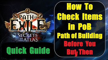 How To Test Items in Path of Building PoB Before You Buy Them - Path of Exile 3.26