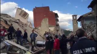 Italian Rescuers Search For Survivors After Deadly Quake