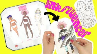 InkFluencer We Wear Cute Style N Create Light Desk Activity Kit! DIY Fashion with Paper Dolls