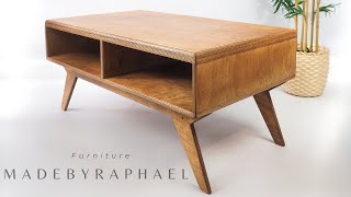 BUILDING A MID CENTURY MODERN COFFEE TABLE / Plywood furniture / Woodworking