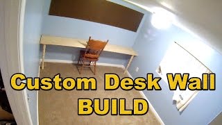 Custom Wall Mounted Desk Build for under 150 dollars