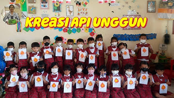 Kegiatan Anak Tk Dikelas Menempel Korek Api dan Mewarnai Api Unggun | Kreasi Api Unggun