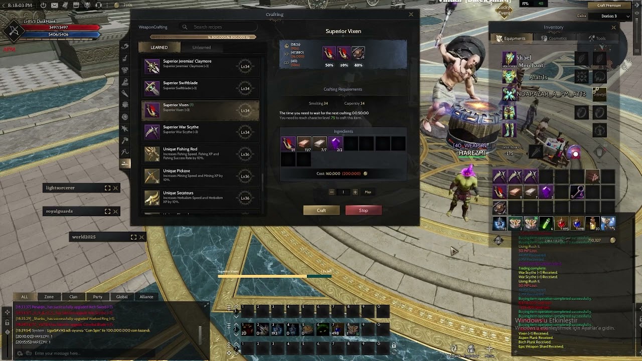 Rise Online WeaponCraft ile ORTADAN GM3 SERİSİ #2