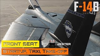 DCS World  F 14  Front Seat  Startup, Taxi, Takeoff with Jester