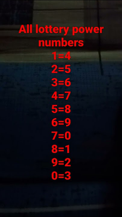 All lottery power numbers 2