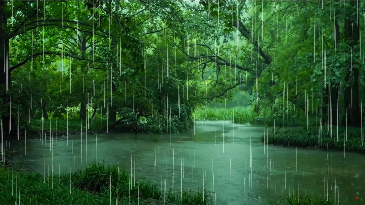 Healing Rainforest Storm 😴Nature's Lullaby for Stress Relief and Deep Sleep