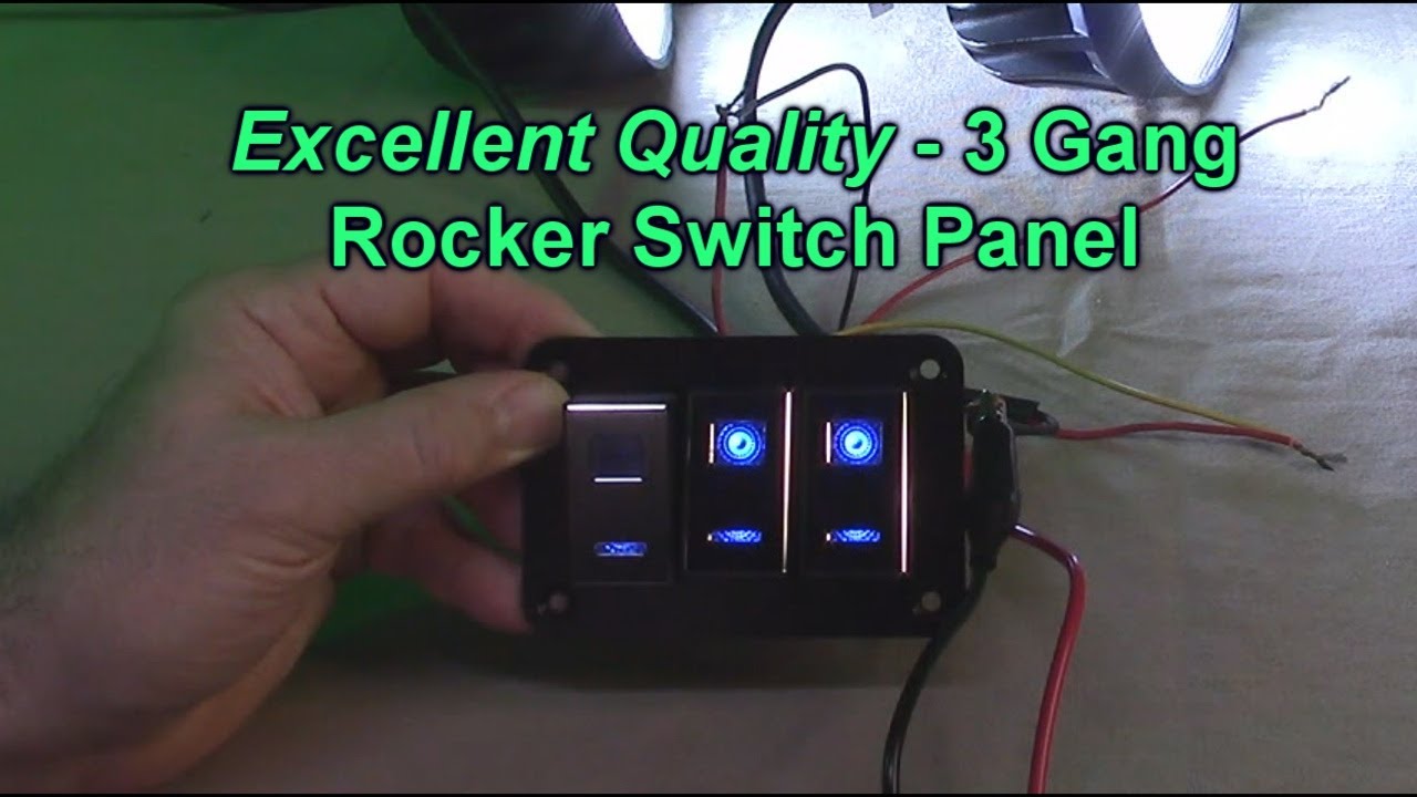 Great Quality Xhtechnology 3 Gang Aluminum Rocker Switch Panel 12V/24V Blue LED Illumination REVIEW