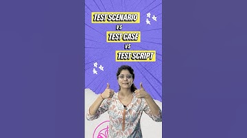 Testscenario versus testcase versus testscript