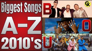 Biggest Songs A-Z of the 2010's