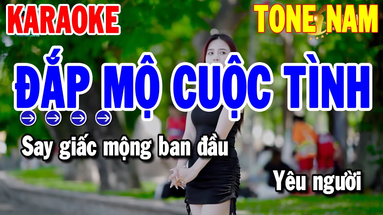 Karaoke Đắp Mộ Cuộc Tình Tone Nam | Nhạc Sống Trữ Tình Dễ Ca | Thanh Hải