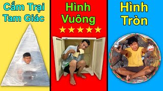 Bốc Thăm Cắm Trại Theo Hình Học | Thử Thách Cắm Trại Theo Hình Tam Giác Vuông Tròn