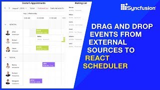 Drag and Drop Events from External Source to React Scheduler