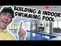 Building a indoor swimming pool bricklaying construction build