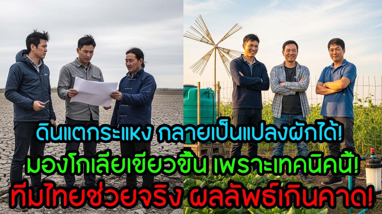 จากดินแตกระแหงสู่แปลงผัก! มองโกเลียทำได้ด้วยน้ำหยด+กันลม (ทีมไทยหนุน)