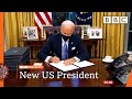 Biden starts reversing Trump policies with executive orders 🔴 @BBC News live - BBC