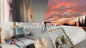 My 6am morning routine ☕️ being productive, studying, journaling and ice coffe