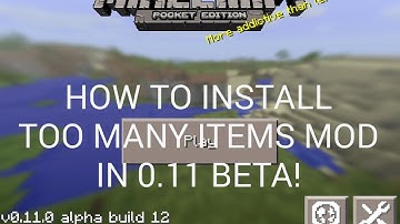Minecraft Pocket Edition: HOW TO INSTALL TOO MANY ITEMS MOD!
