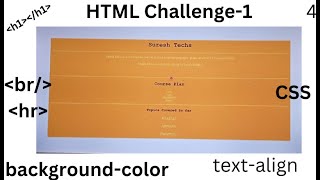 HTML with CSS Challenge1 | How to design Basic Web Pages Tutorial | HTML Tages |CSS