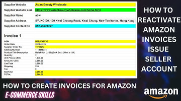 How To Reactivate Amazon Invoices Issue Seller Account | How To Submit Invoices On Amazon Account