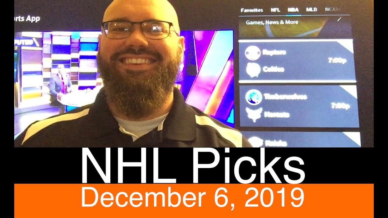 NHL Picks (12-6-19) | Hockey Predictions | Goalie Projections & Probables | Online Sports Betting