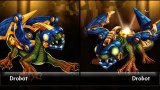 Skylanders Giants Sky Gem Master Series 2 Drobot Vs Lightcore Drobot