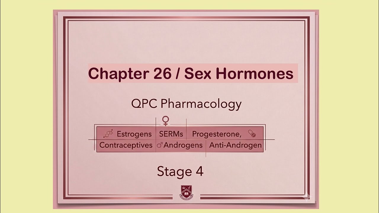 🟣 فارمـا رابعة / كورس ثاني / Sex hormones 4