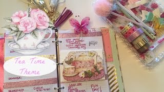 Plan With Me | Target Dollar Spot Planner | TEA TIME THEME