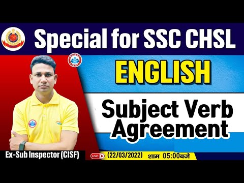 Subject Verb Agreement | English Grammar | SSC CHSL English Classes | SSC MTS English Classes