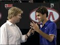 Federer-Seppi Down Under 09 R1 + Interview