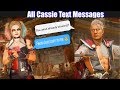 MK11 Cassie Text Messages vs All Characters - Mortal Kombat 11