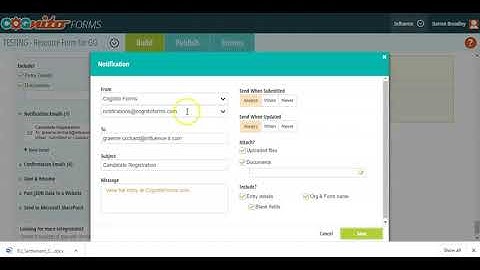 Cognito Form Submission Settings